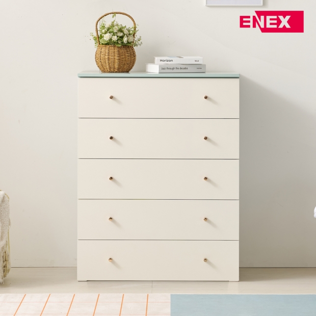 민트 5단 다용도 수납 서랍장 800