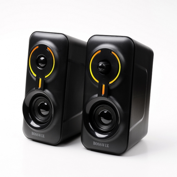 보스위즈 RGB LED 2채널 유선 USB 스피커 BOS-GS350U