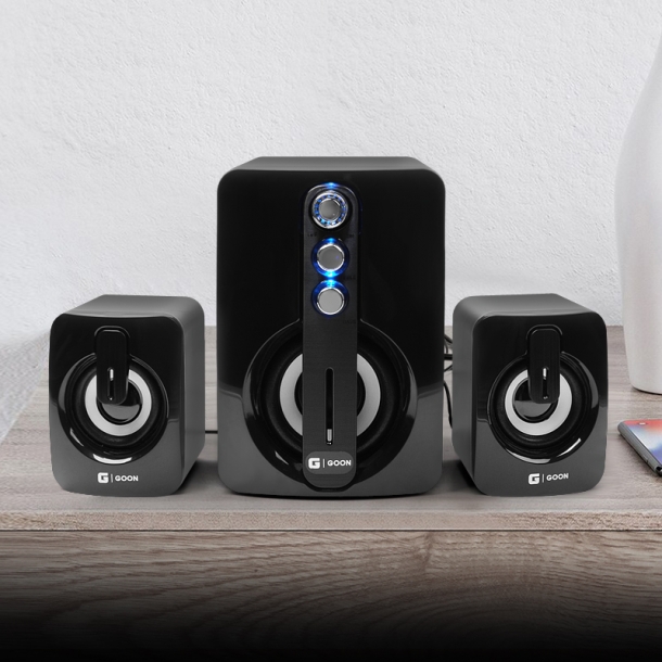 GGOON 2.1채널 유선 USB PC 컴퓨터 스피커 GSP-270