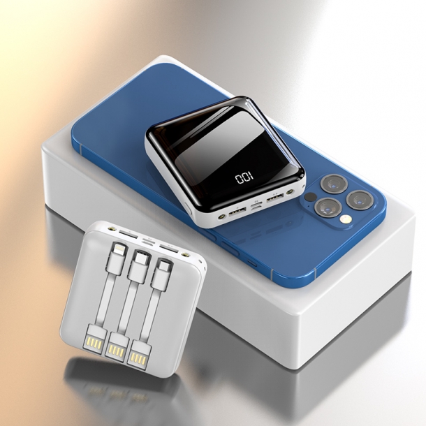 보스위즈 미니 듀얼 플래시 10000mAh 보조배터리 + 3종 케이블(C타입,5핀,8핀) MINI10003