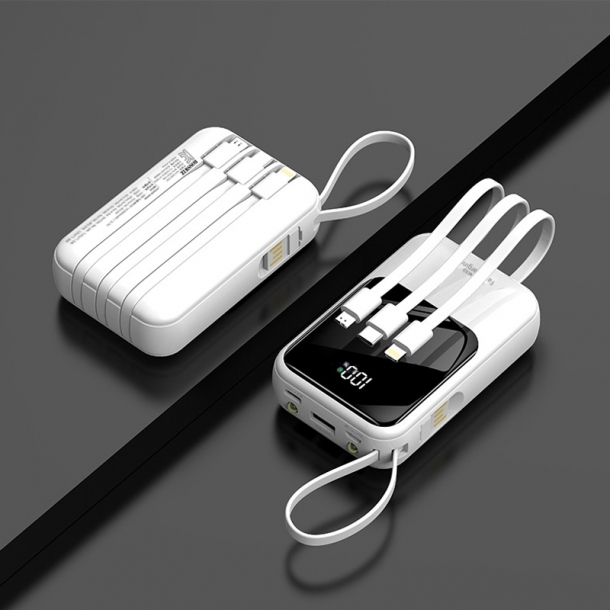 보스위즈 22.5W 고속 충전 10000mAh 미니 플래시 보조배터리 4종 케이블 BOS-PD210K