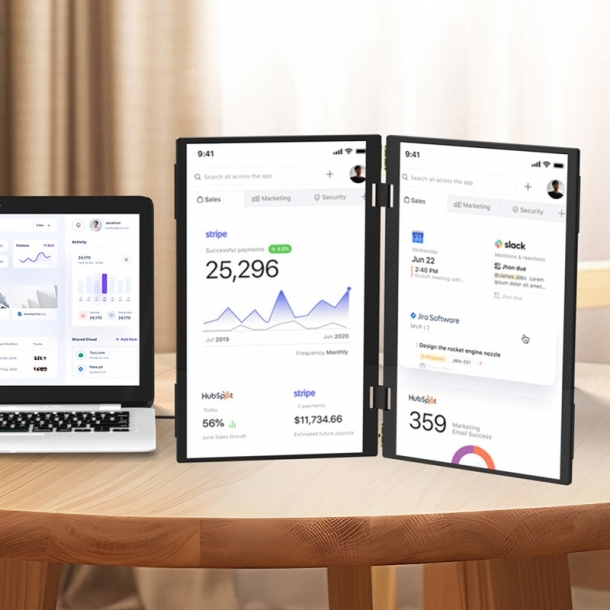 보스위즈 14 듀얼스크린 접이식 모니터 BOS-2M140