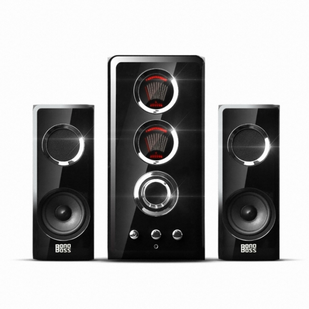 보노보스 2.1채널 우퍼 컴퓨터 PC용 게이밍 멀티미디어 LED 앰프 스피커 BOS-5000 TITANⅡ