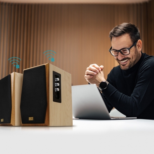 보노보스 2채널 블루투스 북쉘프 PC 데스크탑 TV 거실 컴퓨터 스피커 BOS-H5BT