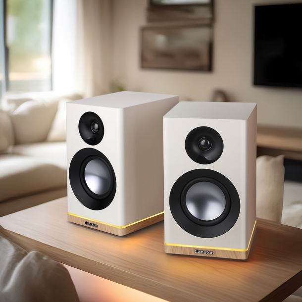 캔스톤 2채널 블루투스 컴퓨터 게이밍 북쉘프 PC 인테리어 TV 스피커 X9BT