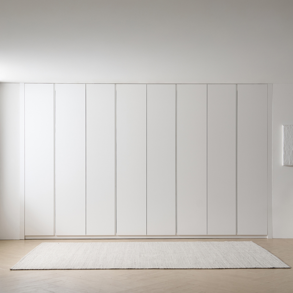 아르보 E0 여닫이 무몰딩 붙박이장 15cm