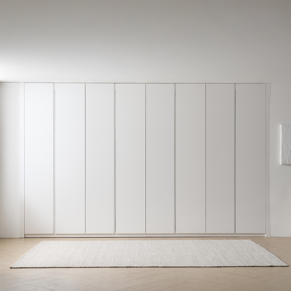 아르보 E0 여닫이 무몰딩 붙박이장 30cm