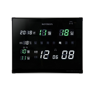 코트론 GPS 오차없는 LED 벽시계 요일 날짜 온도 표시 가정용 강당 학교 사무실 / KMG-5060