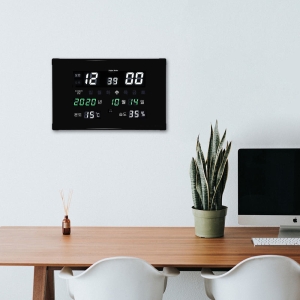코트론 GPS 오차없는 LED 벽시계 요일 온도 습도 날짜 표시 가정용 강당 학교 사무실 / KMG-2640