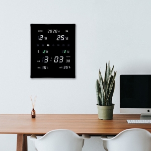 코트론 GPS 오차없는 LED 벽시계 요일 날짜 온도 습도 표시 가정용 강당 학교 사무실 / KMG-2990