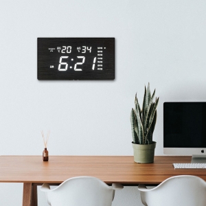 코트론 오차없는 GPS 국산 LED 벽시계 집들이 선물 가정용 사무실 / KMG-7075_우드