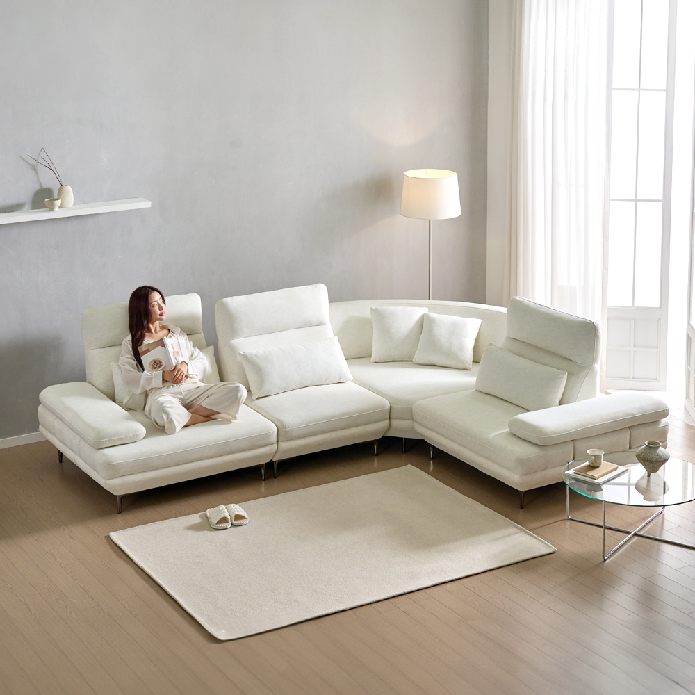 [ES] 마일드 스윙 코너형 6인용 조야 패브릭 소파