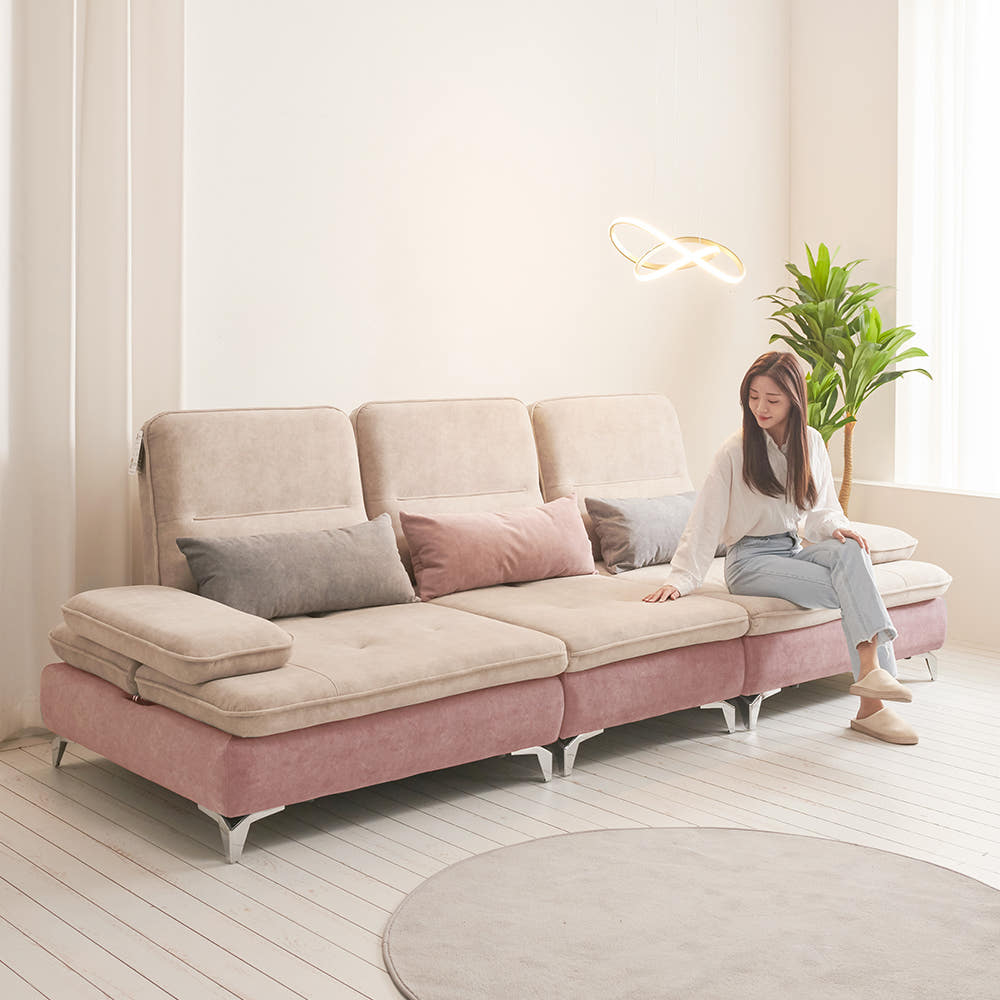 러비 스윙 패브릭 소파 4인