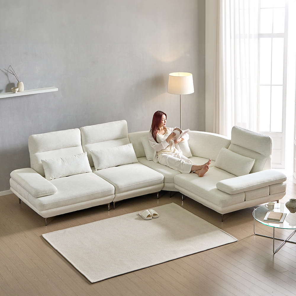 스노우퀸 스윙 패브릭 소파 코너형 5인