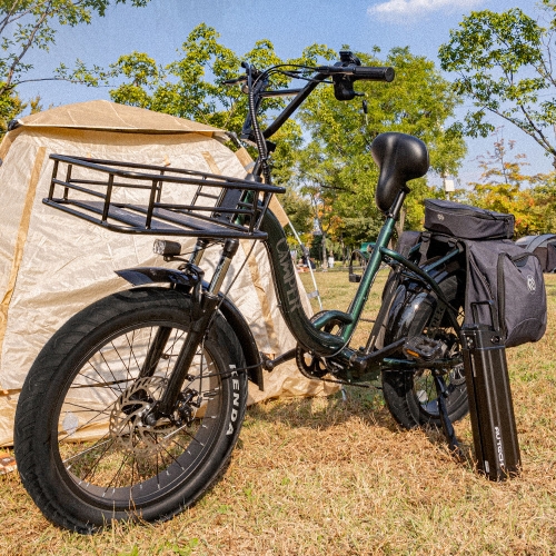 AU테크 엑스트랙 캠퍼 팻바이크 전기자전거 48V 10A (바구니 가방 미포함)