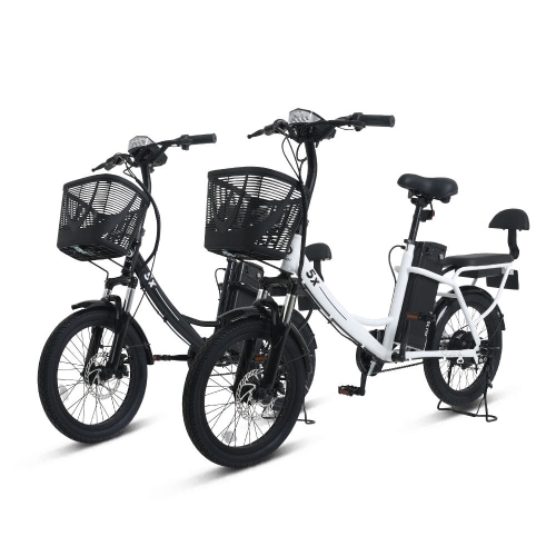 AU테크 스카닉 5X 여성용 2인용 등하원 바구니 전동 전기자전거 36V 5Ah