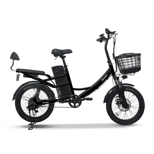 AU테크 스카닉 5X 여성용 2인용 등하원 바구니 전동 전기자전거 48V 10Ah