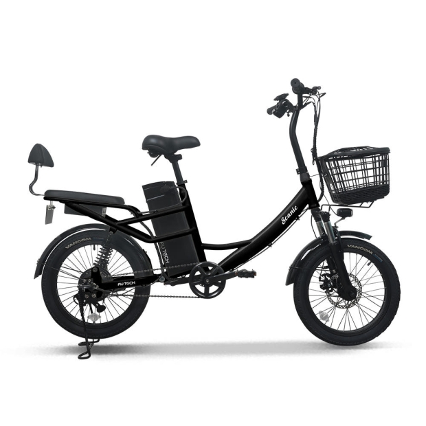 AU테크 스카닉 5X 여성용 2인용 등하원 바구니 전동 전기자전거 48V 10Ah