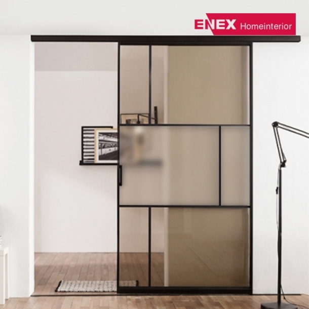 비엔나 원슬라이딩 슬림도어 중문 800~1,300 (샴페인골드)