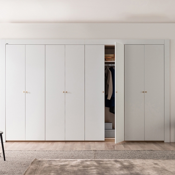 레오 무광 화이트 붙박이장(실속형)-15cm