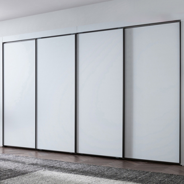 매트 화이트 슬라이딩 붙박이장(실속형)-15cm