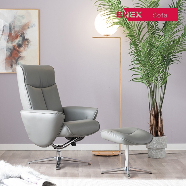 릴렉싱 1인용리클라이너소파+스툴