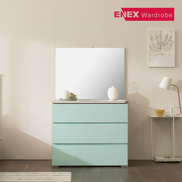 컬러핏 싱글장-3단 서랍장(거울선택)