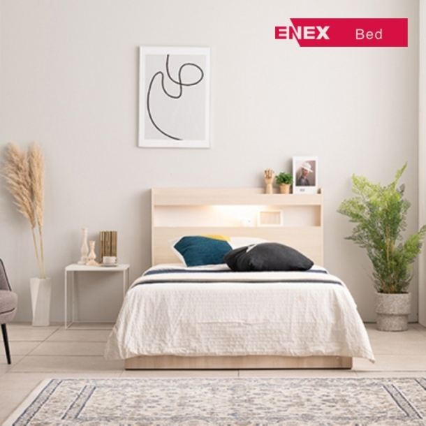 슬립온 LED 조명 서랍형 수납침대(SS)-매트리스 별도