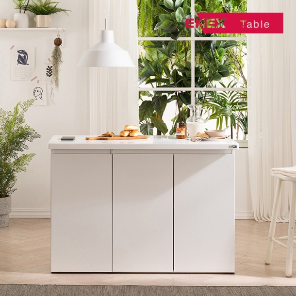 페블스톤 대리석 홈바 아일랜드식탁 1200(수납형)