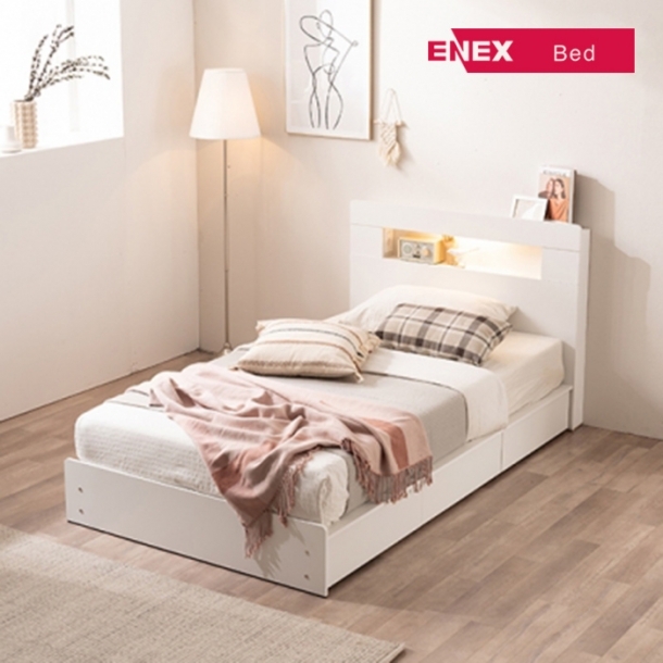 딥슬립 LED 조명 서랍형 수납침대(SS)+독립 매트리스 포함