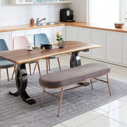 [엘린까사] 마들렌 벤치 3인 스툴 벨벳 베드벤치 롱스툴 장스툴 피아노의자 침대스툴 긴스툴 스툴의자 벤치의자