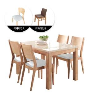 NEW에렌 내추럴 4인용 대리석 식탁 (옵션선택)