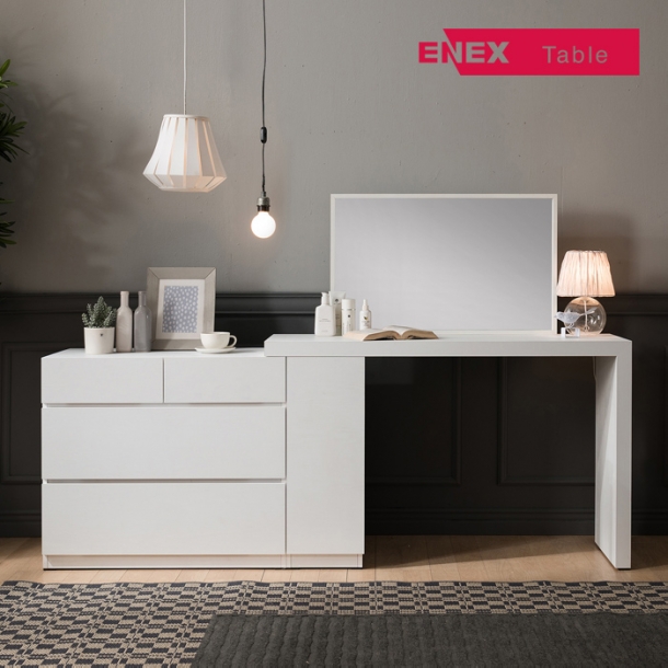 이오스 수납 화장대+책상(거울 포함)