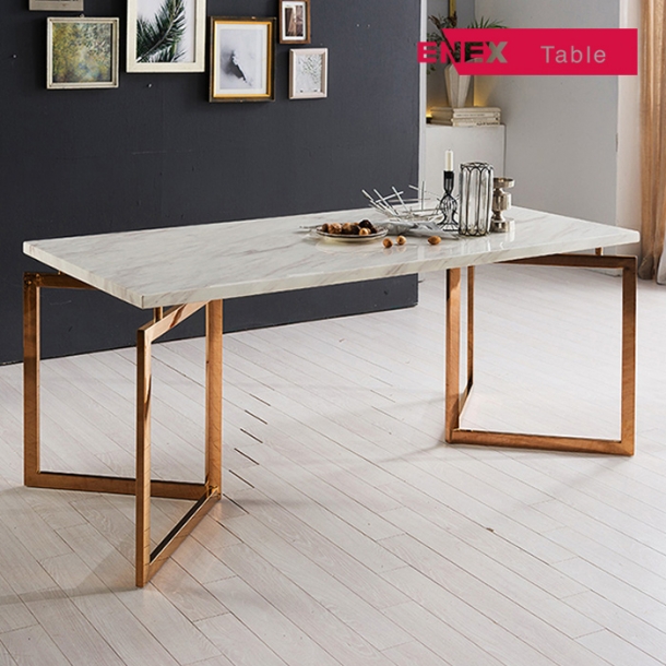 스완 6인용 대리석식탁(골드도금/의자제외)