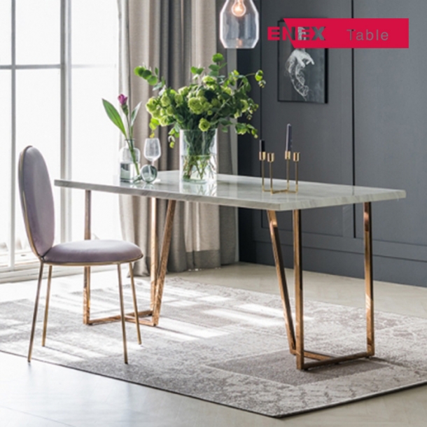 돌체 6인용 대리석식탁(골드도금/의자제외)