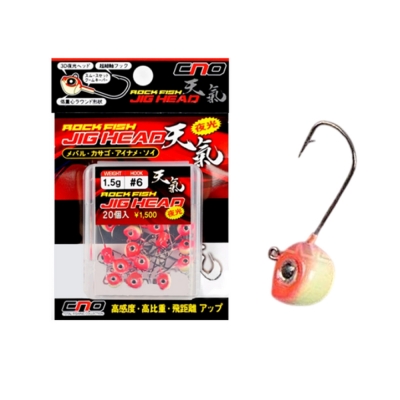 [CNO] 천기 야광 3D 아이 락피쉬 지그헤드 - 형광 지그헤드