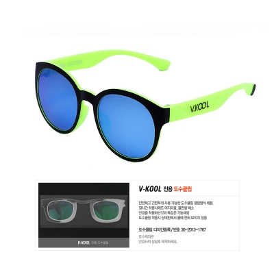 브이쿨 VK-2006 블랙형광 편광안경 선글라스 (도수클립포함)
