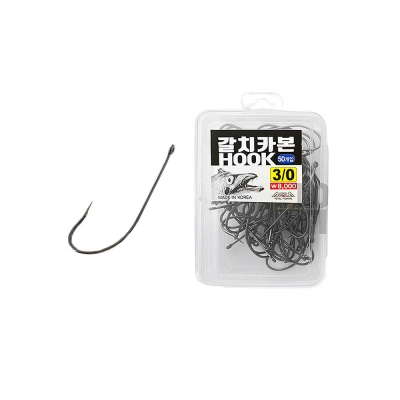 아크라 갈치 카본 훅 덕용 대용량 바늘 50개입 낚시바늘