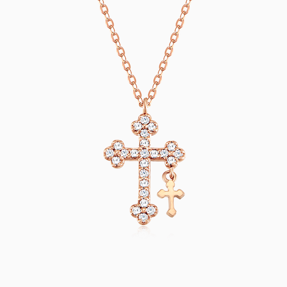14k 18k 릴리안 십자가 목걸이