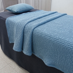 워싱와플 여름이불(블루) [미용/관리실/피부과 의원/병원/한의원/홑이불]