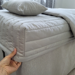 [단품구매]드림II 미용베드용 침구(베이지그레이) [미용베드커버/관리실/피부과 의원/병원/한의원/이불]