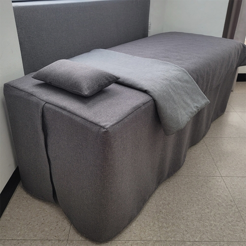 엣지 선염 미용베드용 침구세트(진그레이) | 병원&middot;한의원&middot;피부과 전용