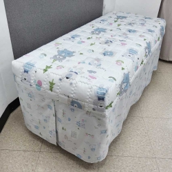 [소아과/보건실 침구] 베어스 누빔침대커버 (블루)