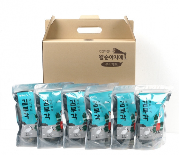 [왈순아지매]강화 수제 미니 김부각 40g 6팩 세트