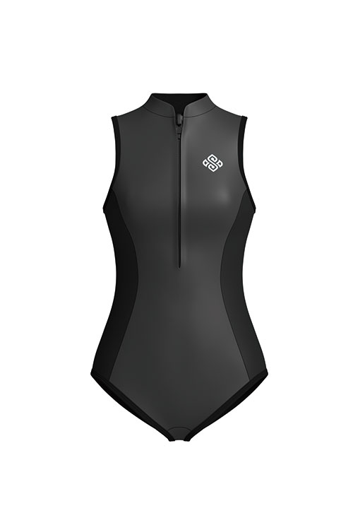 Sleeveless Black 2mm (Front zipper)