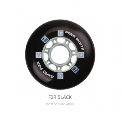 자이로 F2R 인라인스케이트 휠 블랙 72mm,76mm,80mm