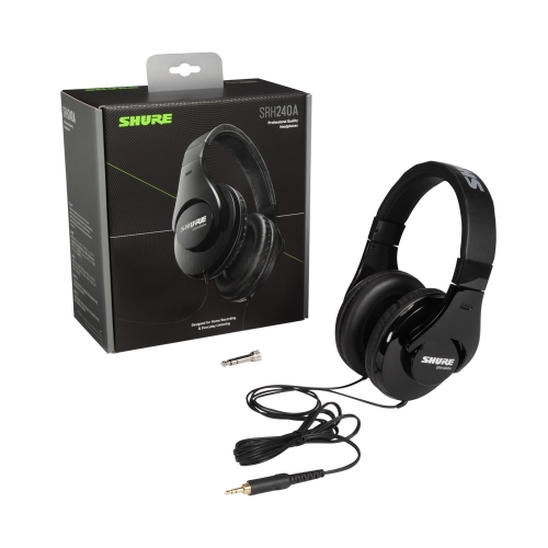 SHURE SRH240A 슈어 전문 스튜디오 밀폐형 헤드폰