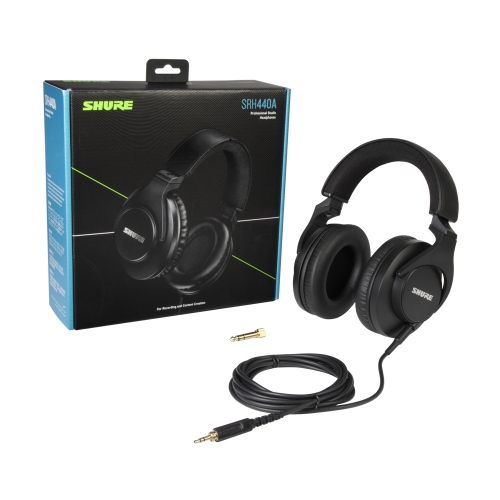 SHURE SRH440A 슈어 전문 스튜디오 모니터링 밀폐형 헤드폰