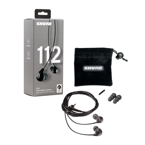 SHURE SE112 슈어 사운드 아이솔레이팅 이어폰 그레이색상