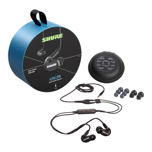 SHURE AONIC215 - UNI 블랙(SE215-UNI) 슈어 아이솔레이팅 이어폰 인이어